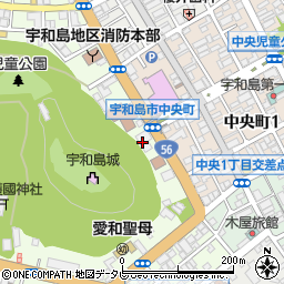 宇和島自動車株式会社　高速バス・予約センター周辺の地図