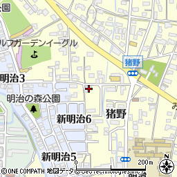 大分県大分市猪野1407-1周辺の地図