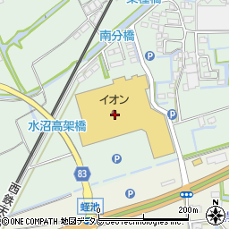 福岡銀行イオンスーパーセンター大木 ＡＴＭ周辺の地図