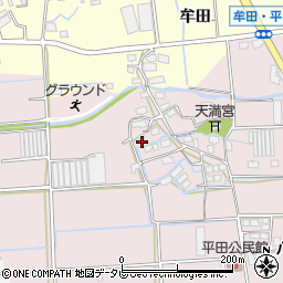 福岡県八女市平田193周辺の地図