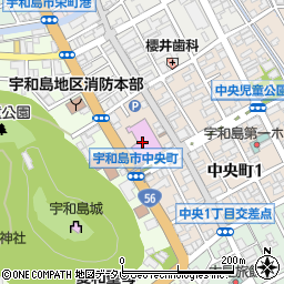 南予文化会館周辺の地図