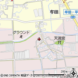 福岡県八女市平田207周辺の地図