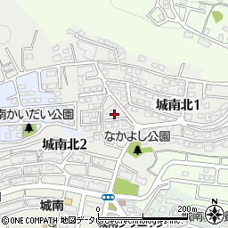 大分県大分市城南北周辺の地図