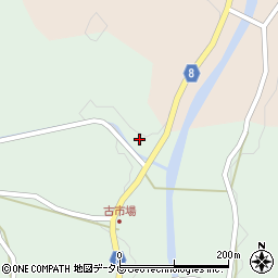 愛媛県北宇和郡松野町富岡15周辺の地図