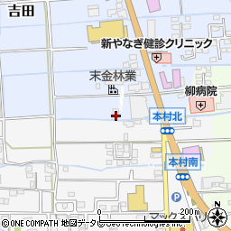 福岡県八女市吉田22周辺の地図