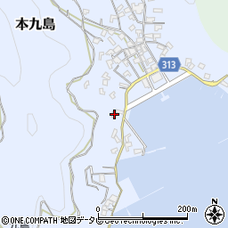 愛媛県宇和島市本九島1826周辺の地図