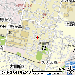 大分県大分市上野丘西21周辺の地図