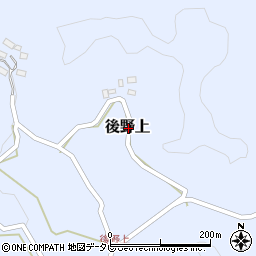大分県玖珠郡九重町後野上周辺の地図