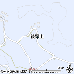大分県九重町（玖珠郡）後野上周辺の地図