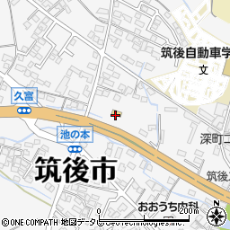 セブンイレブン筑後久富店周辺の地図