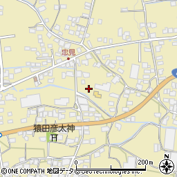 福岡県八女市忠見周辺の地図