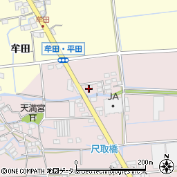 福岡県八女市平田145-3周辺の地図