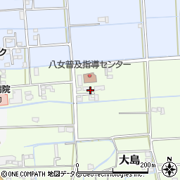 福岡県八女市大島364周辺の地図