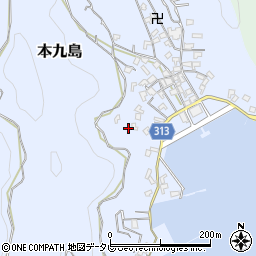 愛媛県宇和島市本九島1814周辺の地図