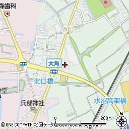 西日本自動車共済柳川代理所周辺の地図