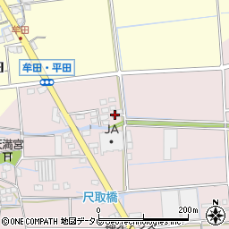 福岡県八女市平田125周辺の地図