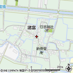 福岡県大川市諸富周辺の地図