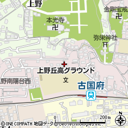 上野南陽台東公園周辺の地図