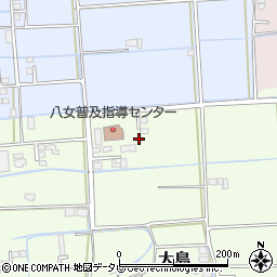 福岡県八女市大島357周辺の地図