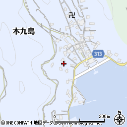 愛媛県宇和島市本九島1744周辺の地図