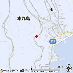 愛媛県宇和島市本九島1763周辺の地図