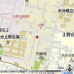 大分県大分市上野丘西21-2周辺の地図