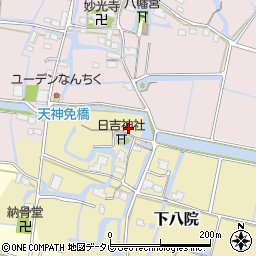 福岡県大川市下八院周辺の地図