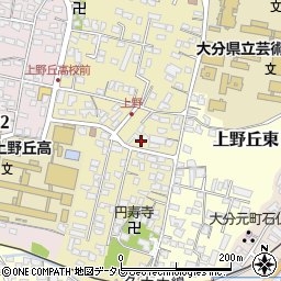 大分県大分市上野丘西18-22周辺の地図