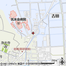 福岡県八女市吉田1154-4周辺の地図