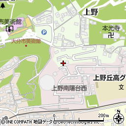 大分県大分市上野834-3周辺の地図