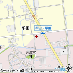 福岡県八女市平田160周辺の地図