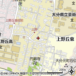 大分県大分市上野丘西18-21周辺の地図