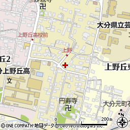 大分県大分市上野丘西18-27周辺の地図