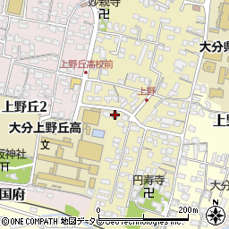 大分上野郵便局周辺の地図