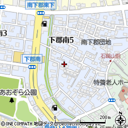 大分県大分市下郡南5丁目6周辺の地図