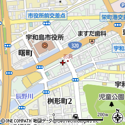 愛媛県宇和島市栄町港2丁目周辺の地図