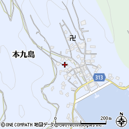 愛媛県宇和島市本九島1715周辺の地図