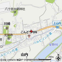 福岡県八女市山内574周辺の地図