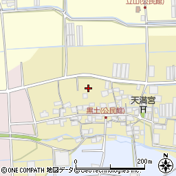 福岡県八女市黒土周辺の地図