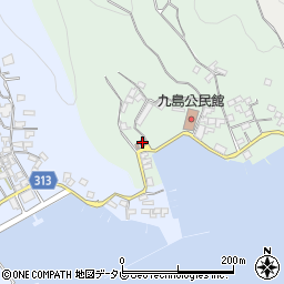 宇和島九島郵便局周辺の地図