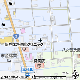 福岡県八女市吉田148周辺の地図
