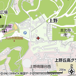 大分県大分市上野838周辺の地図
