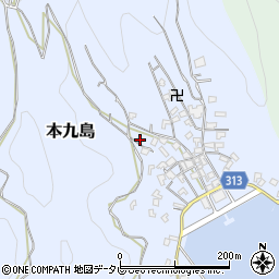 愛媛県宇和島市本九島1633周辺の地図