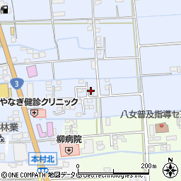 福岡県八女市吉田145周辺の地図
