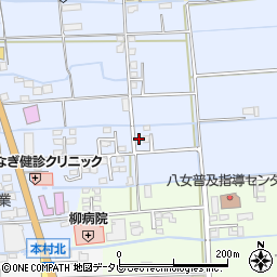 福岡県八女市吉田156周辺の地図