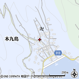 愛媛県宇和島市本九島1706周辺の地図