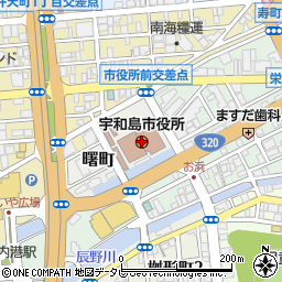 愛媛県宇和島市周辺の地図