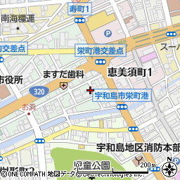 愛媛県宇和島市栄町港1丁目周辺の地図