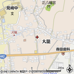 福岡県八女市大籠周辺の地図