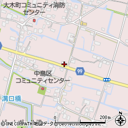 福岡県三潴郡大木町横溝周辺の地図